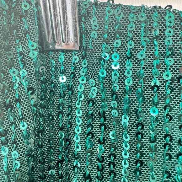 Addition Elle Sequin Mini Skirt Emerald Green - Picture 5 of 11